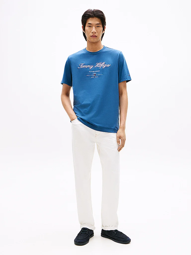 T shirt droit coton signature manuscrite - vue 6